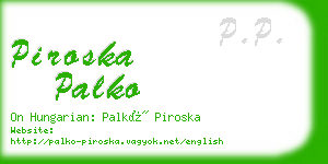 piroska palko business card